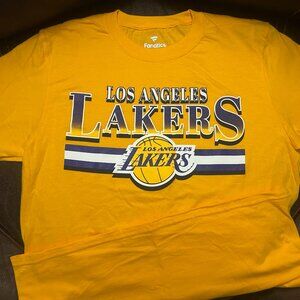 Lakers NBA Team T-Shirt Yellow / Gold Size Medium Adult